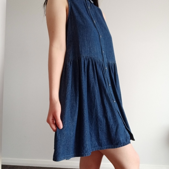 Denim Like Button Up Doll Dress - Picture 3 of 4